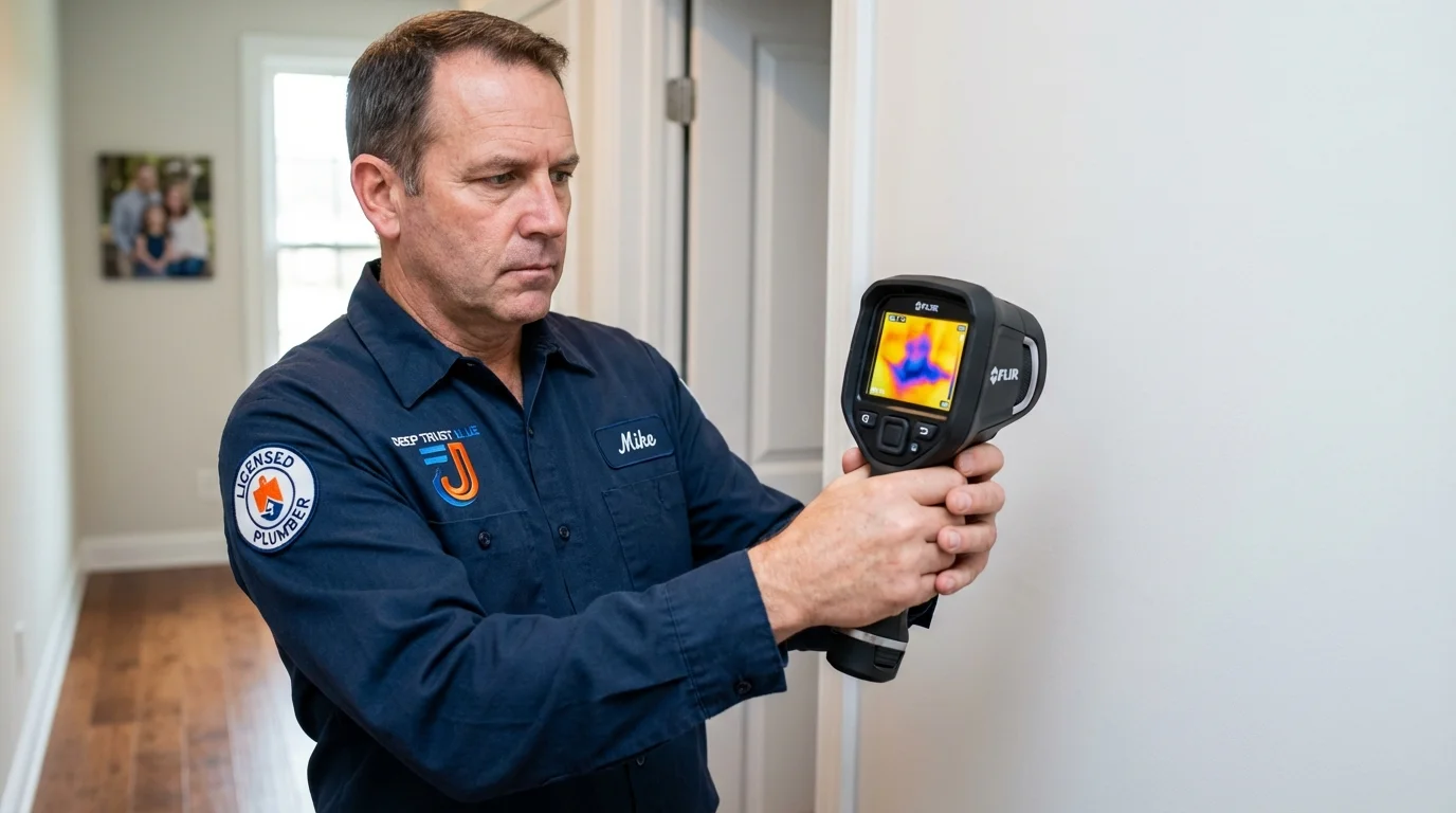 Thermal imaging leak detection by Johns Plumbing LLC in Gibbstown